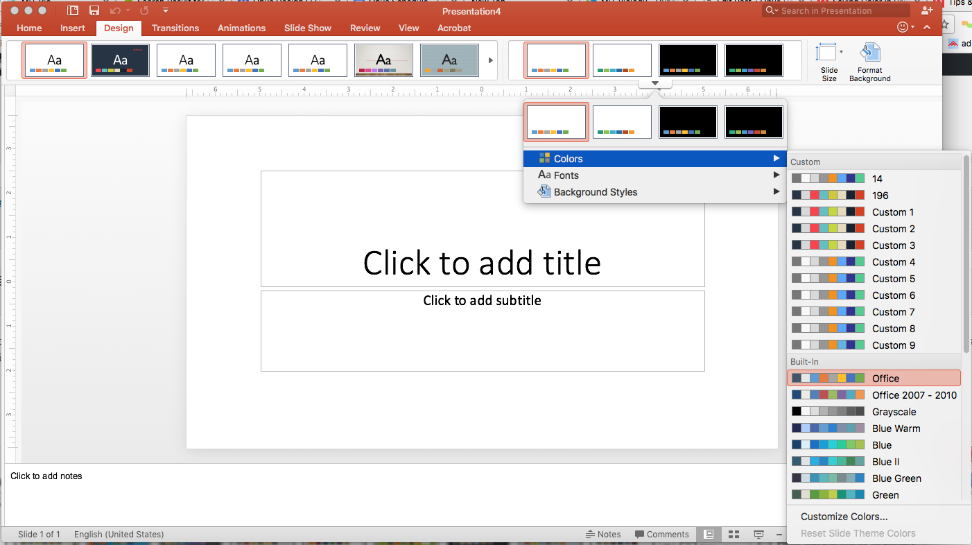 add a new template in powerpoint for mac